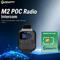 Radio bidirectionnelle 4G GaodaPTT M2 Push-to-Talk, portée illimitée 5000 km, couverture mondiale, réseau public, prise en charge OEM, interphone