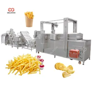 Electric Potatoes Finger Fries Making Machine Gas Fry Automatic Potato Chips Conveyor Fryer for Sales
