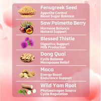 Capsules à base de plantes naturelles pour l'équilibre hormonal des hanches et des fesses, soutien naturel, extrait de fenugrec, amélioration des fesses et des hanches