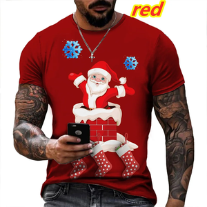 Mode 3d bonhomme de neige père noël t-<span class=keywords><strong>shirt</strong></span> <span class=keywords><strong>femme</strong></span> impression 3D t-shirts de noël à manches courtes t-shirts drôles t-shirts personnalisés - Product Image 4