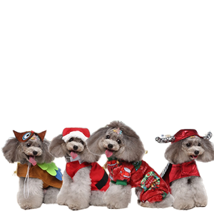 Diskon besar-besaran aksesori pakaian musim dingin anjing poliester Universal Harness dada Jubah Natal Tahun Baru untuk hewan peliharaan anjing kecil besar - Product Image 1