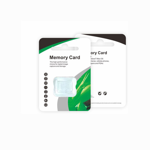 Wholesale Cheap Price GREEN Blister Card RED Protector Holder Package for SD TF Memory Card Storage Color Box Packing
