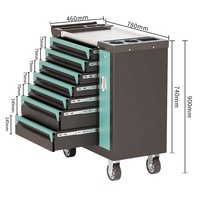 Chariot à outils à 7 tiroirs, armoire de rangement pour garage, chariot à outils robuste à roulettes