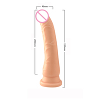 Juguetes Sexuales de Silicona de 9 Pulgadas con Forma de Pene Realista para Mujeres, Masturbación Vaginal