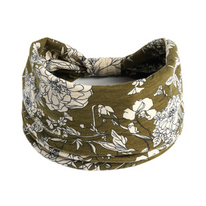 Bandeau de sport pour femmes de style européen et américain, bohème, élastique, en coton, absorbant la transpiration, accessoires pour cheveux de yoga avec motif de noix de cajou - Product Image 6