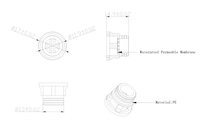 Insert de dégazage à haut débit de qualité européenne, bouchon de ventilation respirant F17/D17 pour produits agrochimiques, membrane EPTFE imperméable