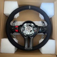 Volant sport en cuir noir à fond plat pour BMW F10 F30 F31 F32 F20 E90 E87 E92 X6 E71 X5 E70 F15 F16