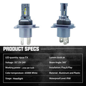 Ampoule de phare LED H4 pour Nissan Nv200, 15W, 3000LM, super blanc, Plug and Play, pour moto, pour Elantra, pour <span class=keywords><strong>Peugeot</strong></span> 206 - Product Image 4