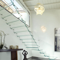 Escalier flottant moderne PRIMA avec poutre en acier au carbone pour maison et appartement