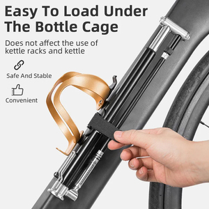 Mini <span class=keywords><strong>pompe</strong></span> à vélo en alliage d'aluminium Gonfleur de vélo de route MTB avec <span class=keywords><strong>pompe</strong></span> à pneu au sol <span class=keywords><strong>pour</strong></span> gonfler les pneus de mini vélo - Product Image 3