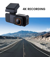 Caméra embarquée 4K avec Wi-Fi, GPS et vidéo en direct, vision nocturne, double objectif, caméra de recul pour voiture