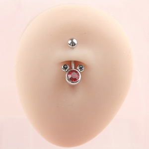 Minimalista solo cristal Rhinestone Mickey vientre anillo ratón <span class=keywords><strong>ombligo</strong></span> <span class=keywords><strong>Piercing</strong></span> cuerpo joyería <span class=keywords><strong>Acero</strong></span> quirúrgico <span class=keywords><strong>Acero</strong></span> inoxidable principal - Product Image 6