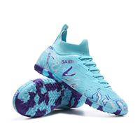 Chaussures de football légères en PU et tissu avec crampons en caoutchouc TF, unisexes, pour adultes et enfants, chaussures d'entraînement en gros