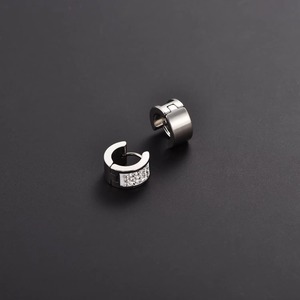 2 paires de boucles d'oreilles Huggies unisexes pour femmes et hommes, en acier inoxydable, cercle avec zircon cubique, bijoux d'oreille pour hommes et femmes - Product Image 6