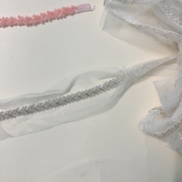 Multi Colors Sew on Mesh Lace Beaded Trim DIY Garment Accessories LT0334B