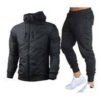Vêtements de printemps et d'automne Veste pour hommes Manteau ouaté à capuche Slim Logo personnalisé Veste coupe-vent pour hommes