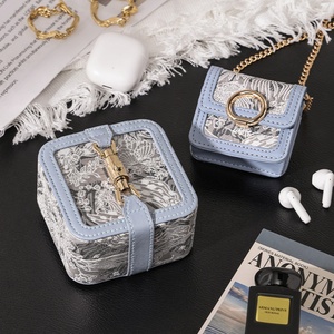 Jewelry <b>Box</b> with Embroidered logo Small Jewelry <b>Box</b> Embroidered Mini Cute Mini <b>Floral</b> Embroidered Jewelry <b>Box</b> - Product Image 3