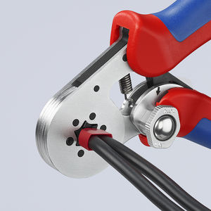 Outil de sertissage KNIPEX 97 55 14 SB pour embouts (ferrules), avec réglage automatique pour le sertissage latéral avec poignées - Product Image 5