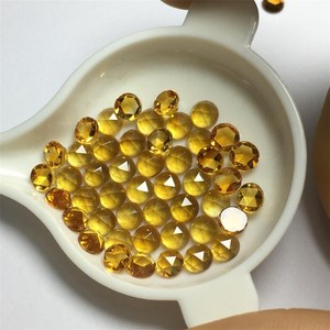 พลอยสีเหลืองมะนาวธรรมชาติทรงกลมเจียระไนแบบสดใสอัญมณีอัญมณีอัญมณีเจียระไนแบบเป็นชิ้นเล็กๆคริสตัลบำบัด - Product Image 3