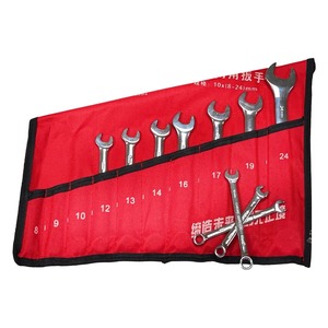 Spanner Set Combination Wrench 8 Piece Metric Sizes From 8mm to 24mm <b>Bag</b> Chrome Vanadium Steel Combination Wrench <b>Roll</b>-001 - Product Image 2