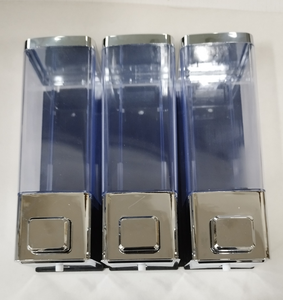 Dispensador de Champú y Jabón de Tres Partes para <span class=keywords><strong>Baño</strong></span>, Botella de Plástico Adhesiva para Suministros de Hotel, Diseño Moderno - Product Image 3