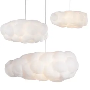 Modern iç avizeler LED yüzen bulut ışıkları avize kısılabilir Led dekoratif asma avize lambası