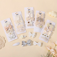 Ensemble de pinces à cheveux en acétate pour enfants 5 cm à carreaux à pois nœud mignon mini accessoires de cheveux de fête 5218