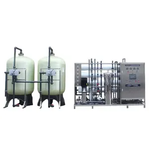Linha de produção de dessalinização de água para engarrafamento, purificador de água industrial, área de membrana barata