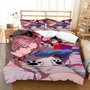 Parure <span class=keywords><strong>de</strong></span> Lit Enfant Personnalisée K-POP Chasse aux Sorcières, Impression Numérique 3D, Drap <span class=keywords><strong>de</strong></span> Lit et <span class=keywords><strong>Housse</strong></span> <span class=keywords><strong>de</strong></span> <span class=keywords><strong>Couette</strong></span> Grande Taille - Product Image 3