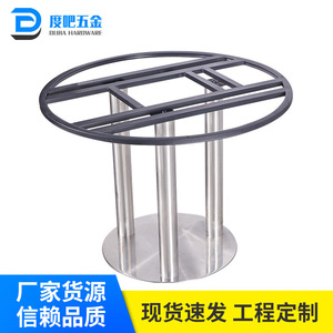 Stainless Steel <b>Table</b> <b>Legs</b> 580 720 Round Brushed Finish For Dining <b>Table</b> Support - Product Image 5
