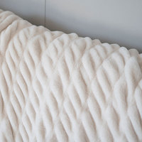 Moderne feste Muster gestrickte Faux Nerz Decke Super weiche 100% Polyester Four Seasons Plüsch Spandex Blase für den gelegentlichen Gebrauch zu Hause