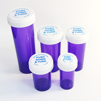 PP Plastique Push Down & Turn Prescription Flacon Emballage Médecine Pilule Bouteille pour Médicaments Liquides