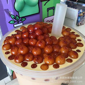 Sculpture en fibre de verre en forme de tasse de bubble tea Jia Hua pour la décoration d'entrée de centre commercial - Product Image 4