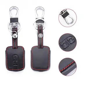 Кожаный чехол для автомобильного ключа с 2 кнопками, брелок для Nissan Qashqai Micra Navara Almera, Новый чехол для ключей