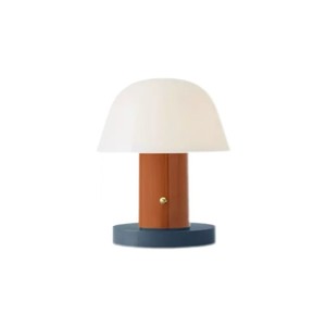 Setago Mushroom Lamp Glass Shade Warm Light LED Night Light Rechargeable Touch Control <b>Study</b> <b>Desk</b> Lamp - Product Image 5