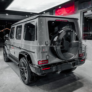 G Class W465 G63 مصد خلفي للسيارة شفاه جافة من ألياف الكربون تويل موجة لامعة سوداء خارجية ضبط قطع غيار السيارات + G63 - Product Image 6