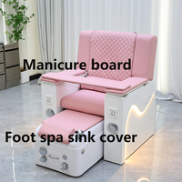 Chaise de pédicure multifonctionnelle de luxe pour salon de manucure, avec soin des pieds, planche de manucure réglable, fauteuil inclinable et massage électrique à remous