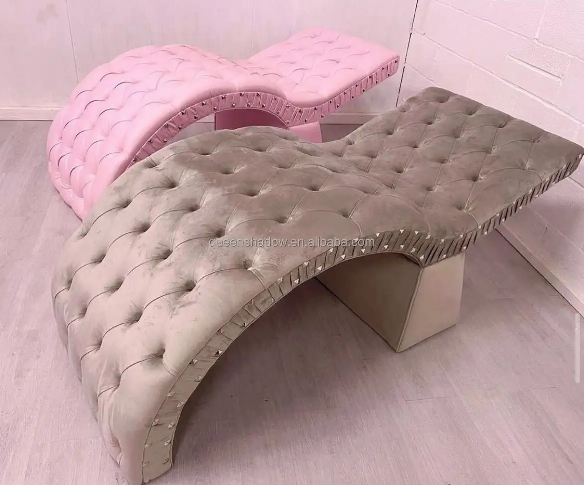 Cama de esporte de beleza design moderno, cama curva de cílios para salão de beleza