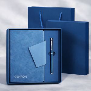 Ensemble de carnet en cuir PU A5 personnalisé pour entreprise et stylo en métal imprimé UV avec boîte cadeau pour cadeaux d'affaires et de conférence - Product Image 1