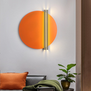 Lámpara de Pared Artística Moderna y Minimalista con Diseño de Sol Rojo, 6W, Cuerpo de Hierro, para Sala de Estar, Dormitorio, Entrada, Sala de Exposiciones, Club, Hotel - Product Image 5