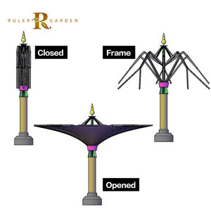 Auvent motorisé automatique à membrane en PVC avec impression par projection holographique sur le thème de la culture islamique et des lieux de prière - Product Image 5