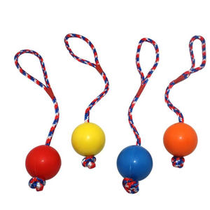 थोक पालतू पशु प्रशिक्षण बढ़ाने खुफिया ठोस रबर रस्सी गेंद कुत्ते खिलौना प्राकृतिक रबर - Product Image 4