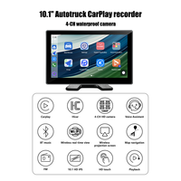 Système d'enregistrement DVR pour camion, bus, camping-car avec écran 10,1 pouces, 4 canaux, moniteur quadruple, Carplay, caméra 1080P