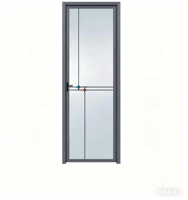 Styles personnalisables disponibles, portes de toilettes chinoises en aluminium imperméables pour l'intérieur, avec double vitrage givré trempé