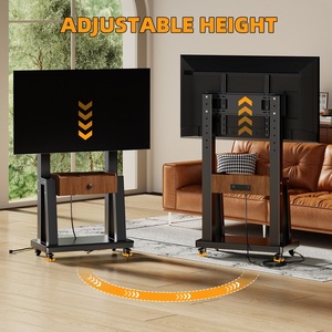 Troli TV seluler tugas berat 100kg dudukan lantai TV bergulir dapat disesuaikan dengan laci untuk TV 32-86 inci - Product Image 3
