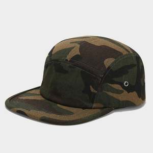 Casquette Snapback Camouflage Hip Hop Style Américain et Européen, Rétro Littéraire, 5 Panneaux, Visière Plate - Product Image 6