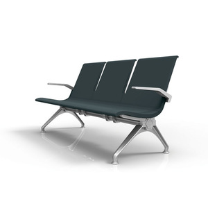 Silla de espera TianZuo de aleación de aluminio con asiento de poliuretano y reposabrazos, para uso en hospitales y escuelas, en fila. - Product Image 3