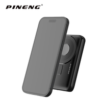 Batterie externe magnétique sans fil à charge ultra-rapide 22,5 W PN-702PD avec câbles doubles intégrés, chargeur portable PD 20000 mAh pour