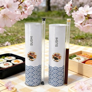 กล่องกระดาษทรงกระบอกย่อยสลายได้ เป็นมิตรกับสิ่งแวดล้อม รีไซเคิลได้ เกรดสำหรับอาหาร บรรจุภัณฑ์ซูชิแบบแท่ง  บรรจุภัณฑ์แบบกำหนดเอง - Product Image 2