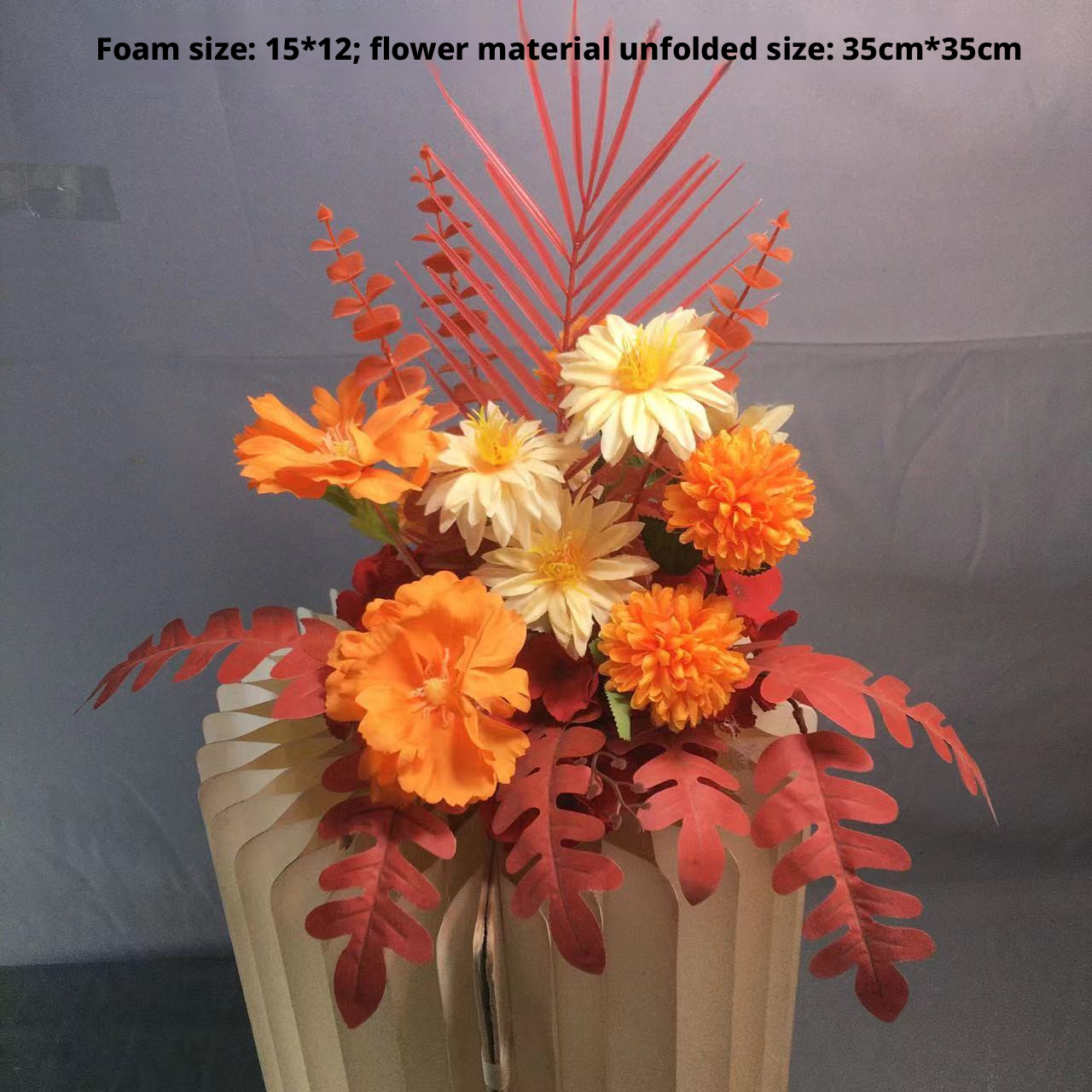 1# Fleurs en pot rouges et oranges